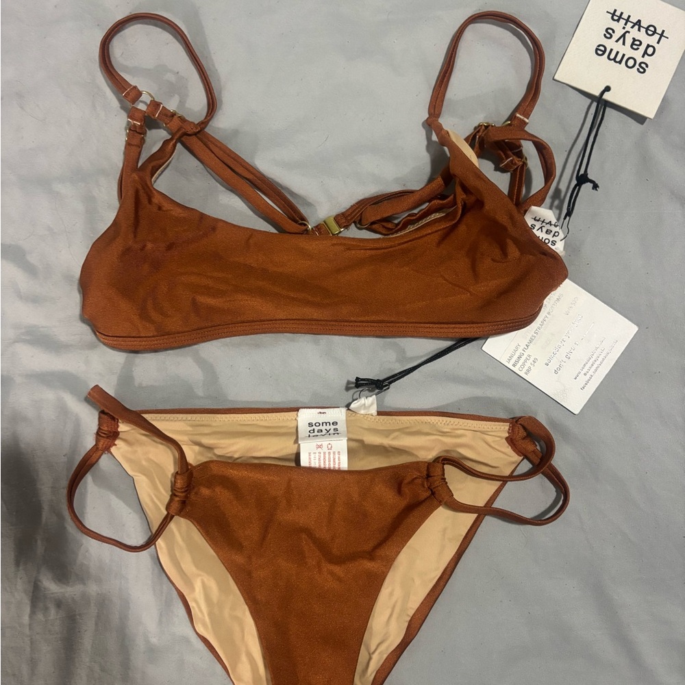 Somedays Lovin Rust Brown Bikini Set